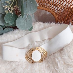 💙3/$15💙Vintage White Gold Clasp ElastiC Belt